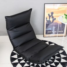 블루밍홈 코어리 클라이너 소파 PU 인조가죽, 블랙