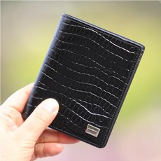 La Chic 牛皮經典鱷魚壓紋中夾 LC23WM0031-1