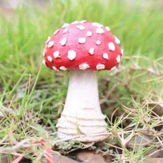 Answer 紅色蘑菇庭院裝飾雕像 02, 混合顏色