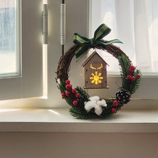 ASPASIA 贈送雪花燈飾花環, 綠色, 外徑 20cm, 1個