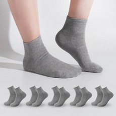 Syner Socks 女性用加厚毛圈氣墊運動短襪組, 灰色