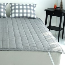 Bassum 固定帶夏季泡泡紗睡墊, 灰色