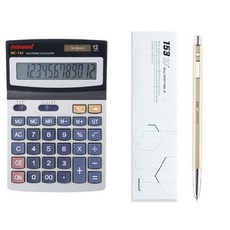 모나미 계산기 MC-152 + 153 아이디 볼펜 1.0mm, Oatmeal, 1세트