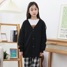Jenny Kids 女童細條紋麻花針織開襟衫