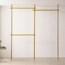 행거전문가 베이직 3단 행거 38mm, 골드