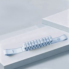 해온 발레 무용 필라테스 12단계 탄성 밴드, 스카이블루, 1개