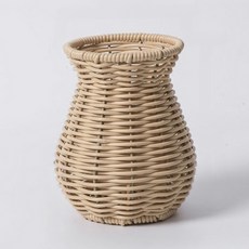 The Flow Commerce Homeflow 溫馨感性風格藤編裝飾花瓶, 淺米色