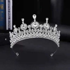 Estella 自助婚禮新娘皇冠 奢華氛圍 ovo224, 銀色, 1個