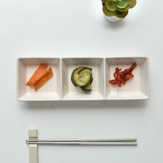 PRELUDE Miette 3格分隔盤, 1個, 象牙白