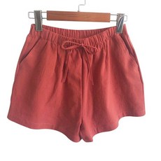 헨센 여성용 통기성 린넨 3부 실내 마반바지