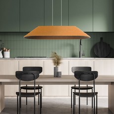 PABLO PABLO Kade 小款吊燈餐桌燈 LED15W + 三色變換遙控器低頻閃套組, 棕色 + 灰色