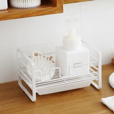 ANSWERFIT 廚房不鏽鋼瀝水水槽清潔劑洗碗刷架, 白色, 1個