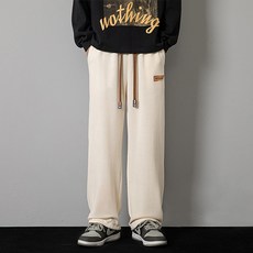 남성용 패션플로우 멋스러운 빈티지 패치 밑단 조절 조거팬츠