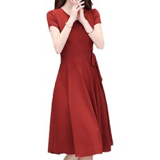 리홍 리본 포인트 반팔 원피스 빅사이즈 포함