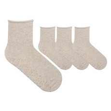 貼合無壓迫捲邊襪 4入