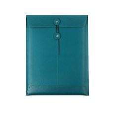 IL Mode皮革文件信封袋 藍綠色 240*310mm, 1個