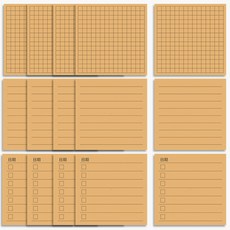 OON 黏性便利貼 3款 400張, 棕色, 1組