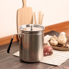 LIVING HAPPY 質感廚餘桶+過濾網袋 150入, 銀