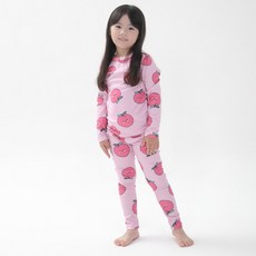 The O22 兒童蜜桃花家居服上下套裝