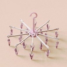 모아픽 다용도 접이식 양말 건조대, 핑크