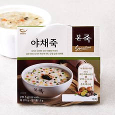 본죽 야채죽 (냉장), 271.5g, 1개