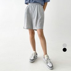 Planday 女款鬆緊腰圍運動短褲 中等長度