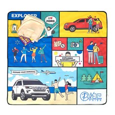 와라 여름아 방수 여행 야외 돗자리, 혼합색상