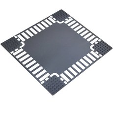 Yogoyo 小型積木用道路底板 樂高相容積木, 十字路口, 1個