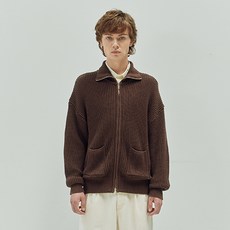 男款柔軟棉質厚鬆餅格紋雙向拉鍊開襟衫