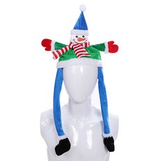 按一下會動派對名人有趣的聖誕帽, 1個, 雪人