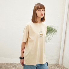 플루크 남녀공용 드라이든 살몬 피그먼트 통기성 반팔 티셔츠 FST714C