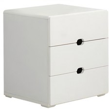 JD FURNITURE Romi 三抽床頭櫃, 白色, 3個