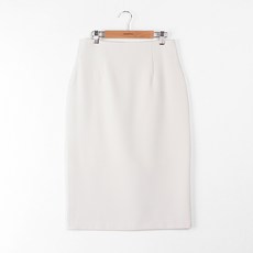 빼빼 여성용 슬림 H라인 뒷트임 미디 스커트