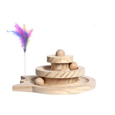 Gatto轉盤刮板貓咪玩具棒, 棕色的, 1個