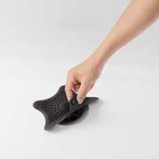 UMBRA STARFISH 浴室排水孔毛髮過濾網, 黑色