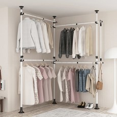 리우리빙 국내 생산 두배커진 4단 집게 세트, 블랙앤화이트