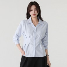 피핀 여성용 카라넥 핀턱 블라우스 49875