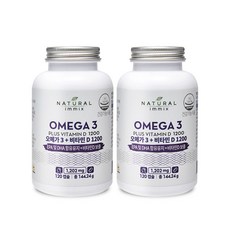 NATURAL immix Omega3 Plus維他命D 1200, 120顆, 2罐