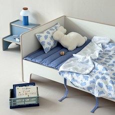 FRAMBOISE 嬰幼兒用 Summer Cuddle 人造絲 Coolism 涼感被枕套組, 藍色