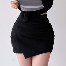 글램디브 셔르안 랩스타일 골반 셔링 미니스커트 AA1804