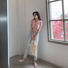 린다샵 여성용 냉감 통기성 레미드 린넨 나시 가디건세트 SET1396K14