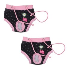 JOYnJOY Good Day Puppy 衛生內褲 黑櫻桃, 小型, 2個, 1件