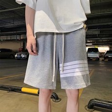 블랙101 남성용 그리프로 와이드 스웻 반바지 B234MF00264