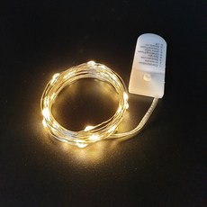 LED銅線燈 30燈 鈕扣電池款, 燈泡色