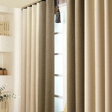 DECOREAN 設計藝廊 Primer 遮光搭配針式窗簾組, 駝色搭配