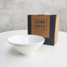 Bloom at home 純白麵碗 小 2入組, 白色, 1組