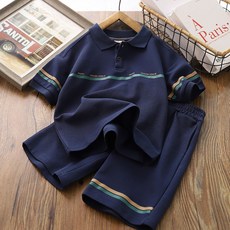 Starvin 男童休閒夏季運動服套裝