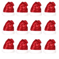 派對朋友 亮片聖誕帽, 混合顏色, 12個