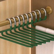 日常重點 Z型 開放式 防滑衣架, 30個, 綠色