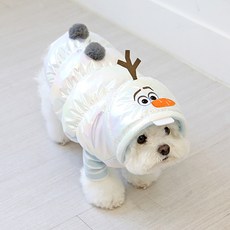 ITS DOG 迪士尼狗狗雪寶亮面鋪棉外套, 白色, 1個